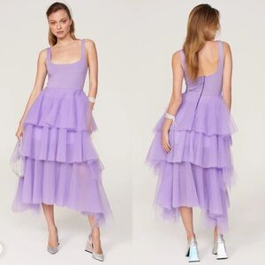 Elegant Lavender Layered Dress